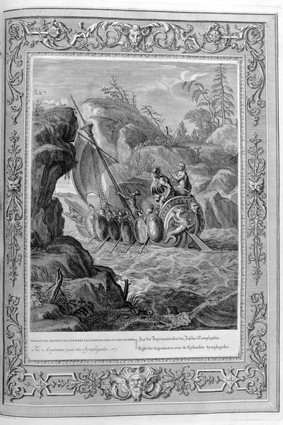 Paso de los Argonautas por las Simplégades, Helesponto, 1733 de Bernard Picart