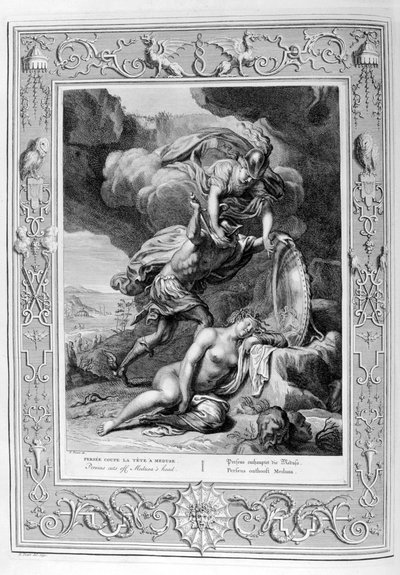 Perseo corta la cabeza de Medusa, 1733 de Bernard Picart