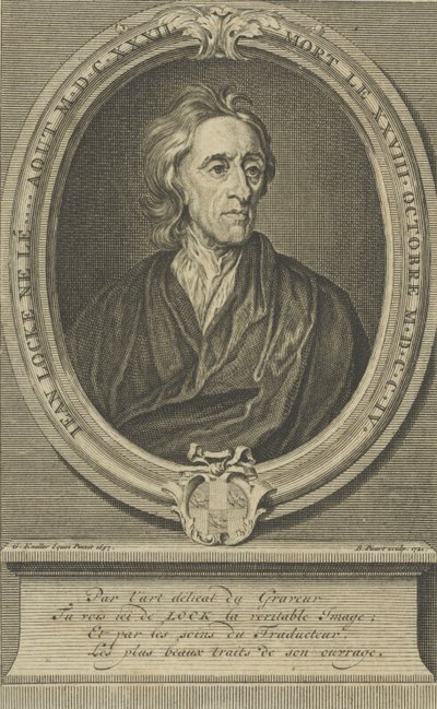 Retrato del médico y filósofo John Locke 1632-1704, 1721 de Bernard Picart