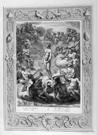 La caja de Pandora, 1730 de Bernard Picart