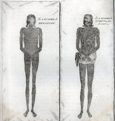 Representación del Sudario de Besanzón y el sudario de Turín Grabado de la “Ilustración de ceremonias y costumbres religiosas de todos los pueblos del mundo” por Bernard Picart (1723-1743) 1819 Colección privada de Bernard Picart