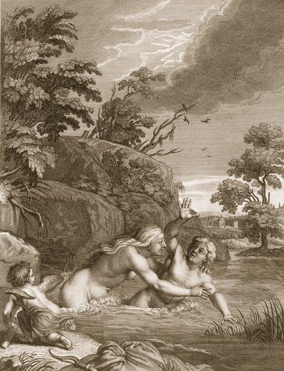 Salmacis y Hermafrodito unidos en un solo cuerpo, 1731 de Bernard Picart
