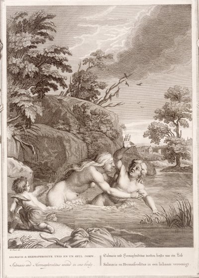 Salmacis y Hemaphroditus Unidos en Un Cuerpo, 1731 de Bernard Picart
