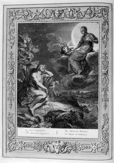 La Luna y Endimión, 1733 de Bernard Picart