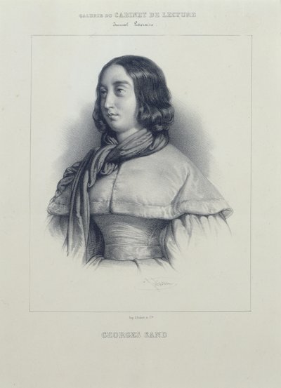 Retrato de George Sand de Bernard Romain Julien
