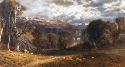 Vista de Knaresborough (acuarela y bodycolour ) de Bernard Walter Evans