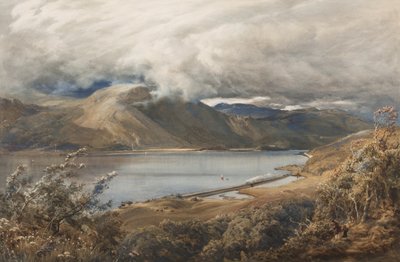 Norte de Gales, posiblemente un tramo del ferrocarril de Ffestiniog de Bernard Walter Evans