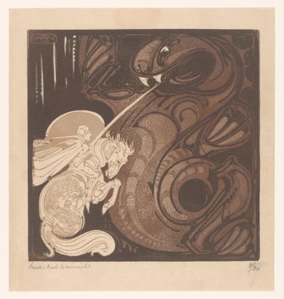 San Joris (título original) de Bernard Willem Wierink (signed by artist)