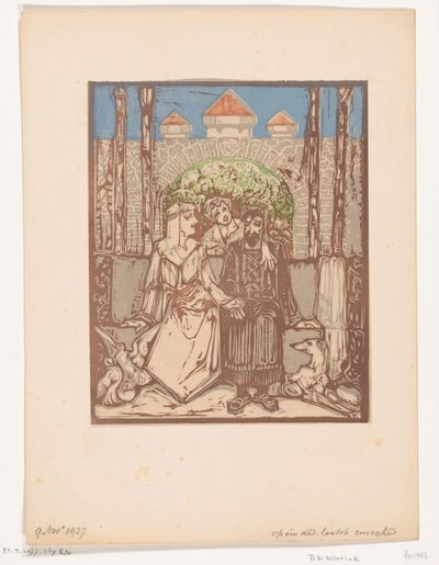 Pareja sentada de Bernard Willem Wierink