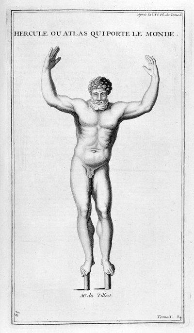 Hércules que lleva el mundo, 1757 de Bernard de Montfaucon