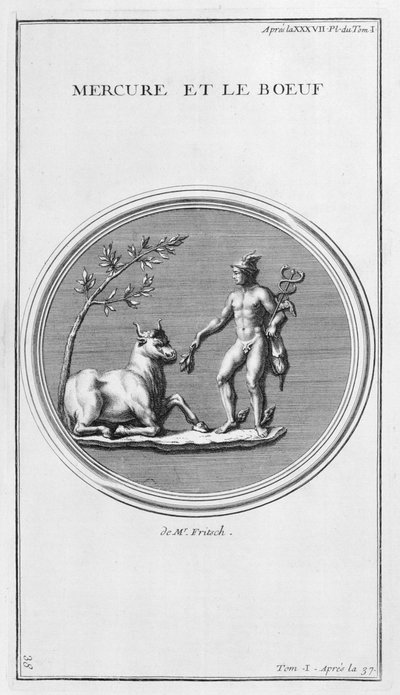 Mercurio y el Buey de Bernard de Montfaucon