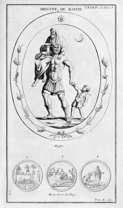 El origen de Roma, 1757 de Bernard de Montfaucon