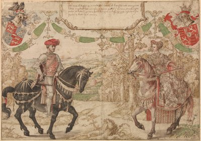 Conde Jan Johann IV de Nassau y su esposa María, Condesa de Loon y Heinsberg, ca. 1530 de Bernard van Orley