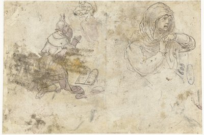 Moisés y una María de luto o María Magdalena de Bernard van Orley