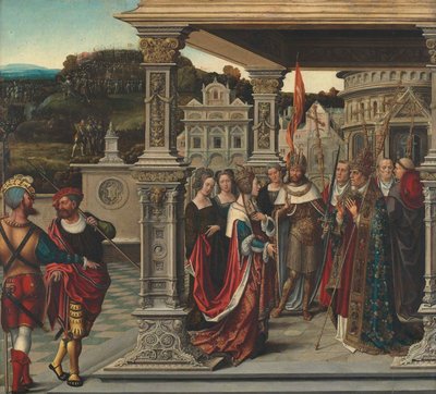 Santa Helena ante el Papa en Roma, ca 1510-1520 de Bernard van Orley