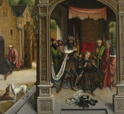 El nombramiento de caballero de San Martín por el Emperador Constantino, ca 1514 de Bernard van Orley