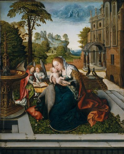 Virgen y el Niño con ángeles, c.1518 de Bernard van Orley