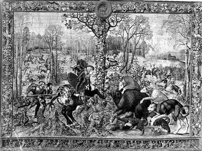 Las Cacerías de Maximiliano, Capricornio: La Caza del Jabalí, 1521-33 de Bernard van after Orley