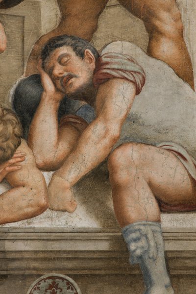 Contrafachada, Bernardino Gatti, Resurrección 1529, (detalle) de Bernardino Gatti