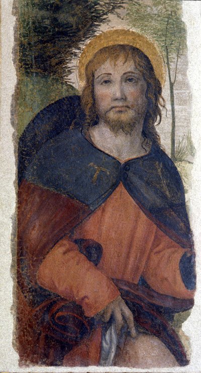 Representación de San Roque. Fresco de la escuela de Bernardino de Scapis conocido como Bernardino Luini (1485-1532). Siglo XVI de Bernardino (school of) Luini