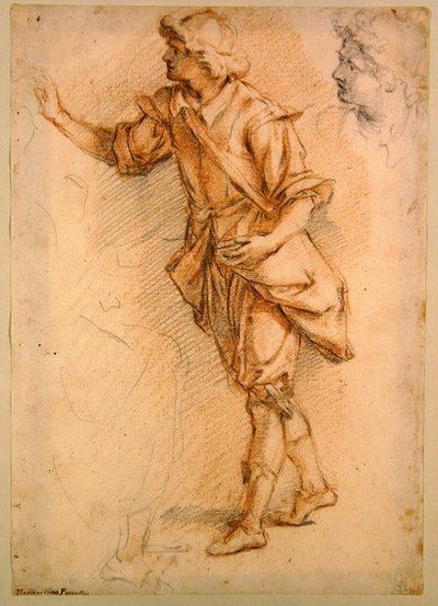 Una figura de pie de Bernardino Barbatelli Poccetti