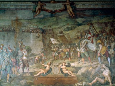 Batalla de Bona entre genoveses y turcos, 16 de septiembre de Bernardino Barbatelli Poccetti