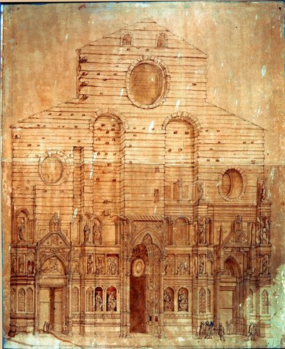 Fachada de la catedral (duomo) de Florencia de Bernardino Barbatelli Poccetti