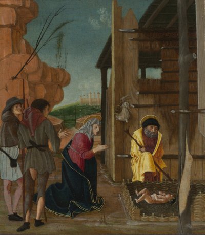 La adoración de los pastores, ca. 1485 de Bernardino Butinone