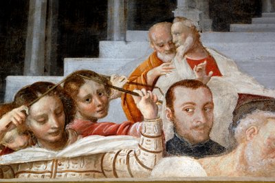 Figuras masculinas y femeninas (detalle) de Bernardino Lanino
