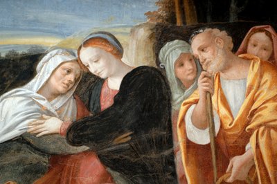 María con Santa Ana y San Joaquín (detalle) de Bernardino Lanino