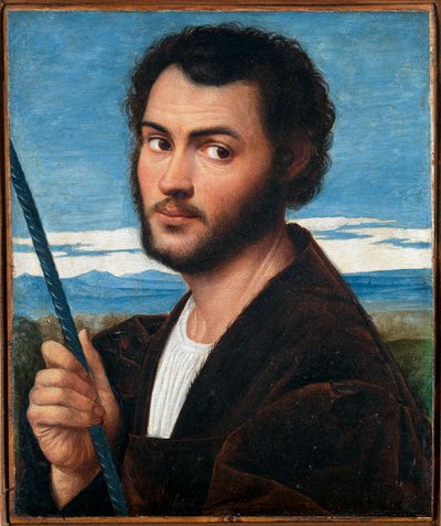 Retrato de hombre par Licinio, Bernardino (ca. 1489-ca. 1565). Óleo sobre lienzo, tamaño: 32x25,5, Primera mitad del siglo XVI, Fondazione Cini, Venezia de Bernardino Licinio