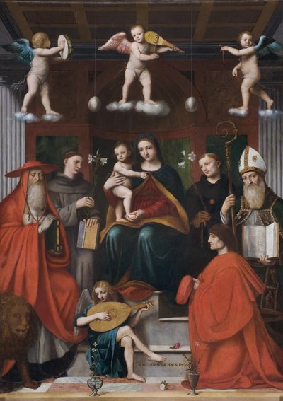 Santa Conversación, Pala Raimondi, 1517-18 de Bernardino Luini