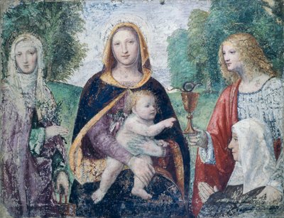 Madonna y Niño con Santos de Bernardino Luini