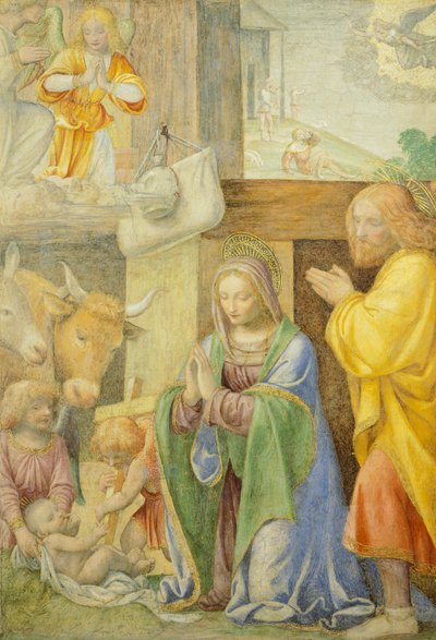 Natividad y Anunciación a los pastores de Bernardino Luini
