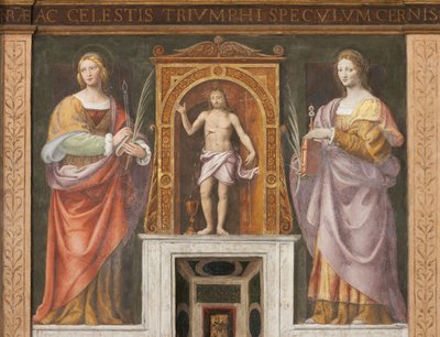 Santa Apolonia y Santa Lucía (detalle) de Bernardino Luini
