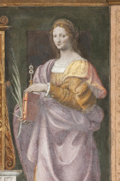 Santa Lucía, c.1522-25 (detalle) de Bernardino Luini