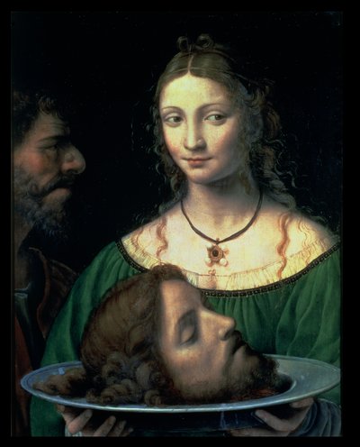 Salomé con la cabeza de Juan el Bautista, c.1525-30 (panel) de Bernardino Luini