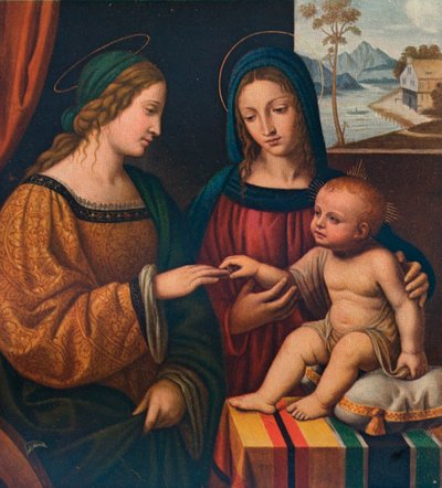 El matrimonio místico de Santa Catalina de Bernardino Luini