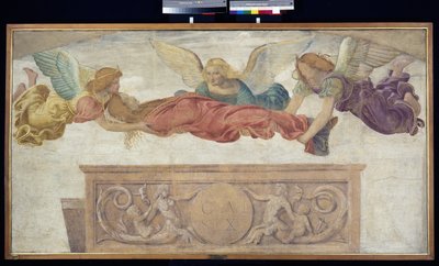 El cuerpo de Santa Catalina llevado por ángeles, c.1514 de Bernardino Luini