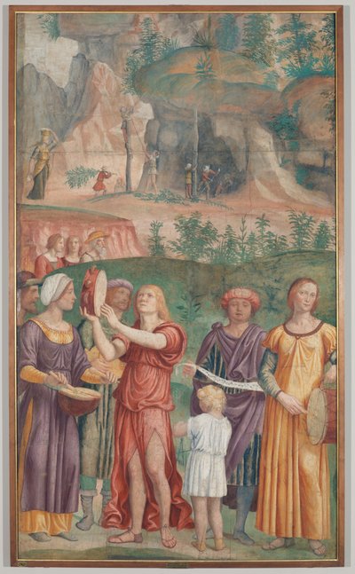 El canto triunfal de los judíos, c.1514 (detalle) de Bernardino Luini