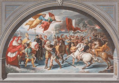 Encuentro de León I con Atila de Bernardino Nocchi
