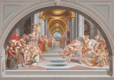 Expulsión de Heliodoro de Bernardino Nocchi