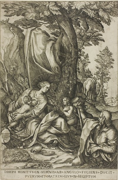 Descanso en la Huida a Egipto de Bernardino Passeri