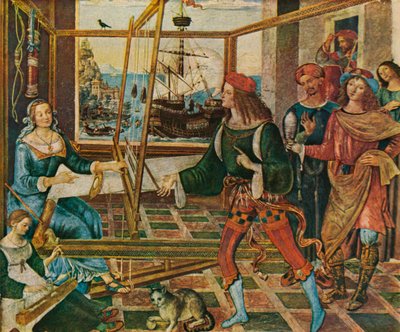 Penélope con los pretendientes de Bernardino Pinturicchio