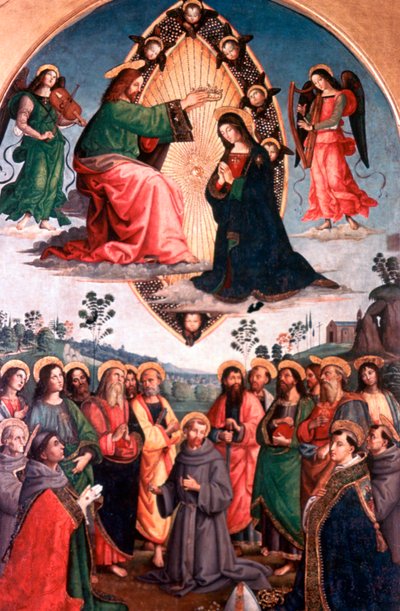 La Coronación de la Virgen, c. 1503 de Bernardino Pinturicchio