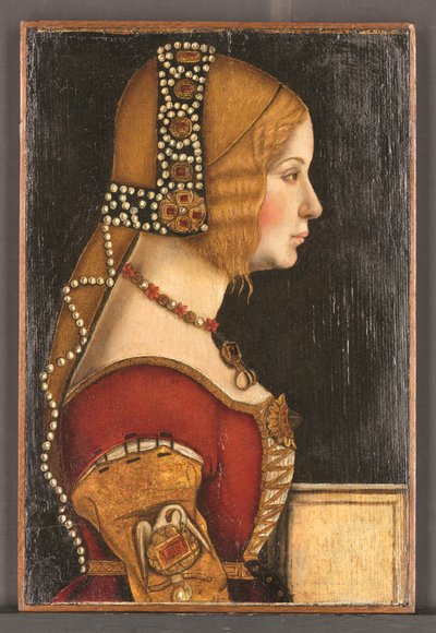 Retrato de Isabel de Aragón, duquesa de Milán (1470-1524) (óleo sobre tabla) de Bernardino de