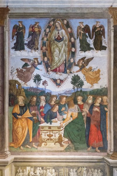 Asunción de la Virgen María,(fresco) de Bernardino di Betto (& studio) Pinturicchio