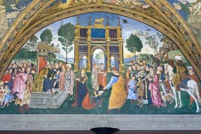 Disputa de Santa Catalina, Sala de los Santos, apartamentos Borgia (fresco) de Bernardino di Betto (& studio) Pinturicchio