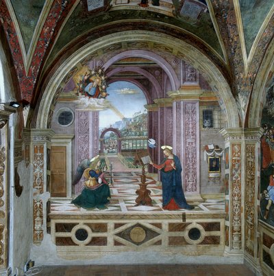 Anunciación de Bernardino di Betto Pinturicchio