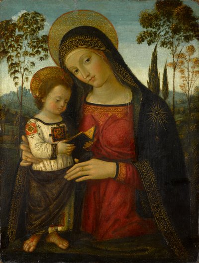 Madonna y el Niño, circa 1490-1495 de Bernardino di Betto Pinturicchio